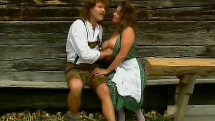 A super busty German brunette gets her muff hammered outdoors (2025 | SD)