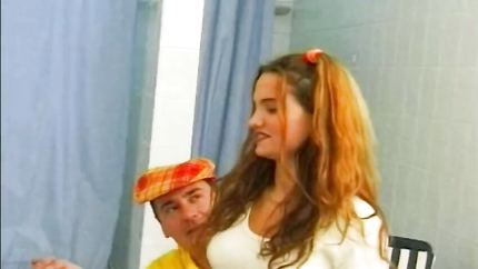 A tiny German girl gets a big load of cum inside her hungry mouth (2025 | SD)