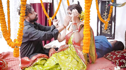 Cheating wife part 02 Newly Married wife with Her Boy Friend Hardcore Fuck in front of Her Husband ( Hindi Audio ) (2025 | SD)