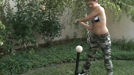 Jenna Haze, Vanda Vitus - Coach shows 2 female athletes how to properly handle a big bat (2025 | SD)