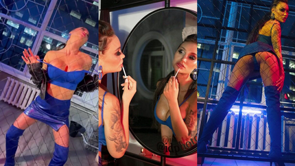 Night Monika Fox in Blue near the Net (2025 | HD)