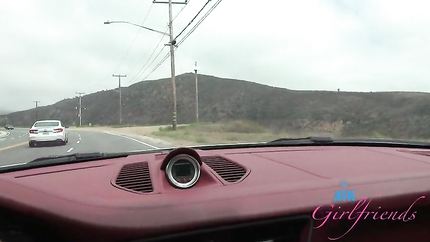 Drive along the California coast with amateur Renee Rose roadhead and footjob POV (2025 | SD)