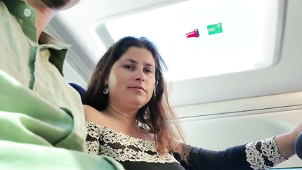 Exhibitionist seduces MILF to Suck & Jerk his Dick in Bus until He Cums (2025 | SD)