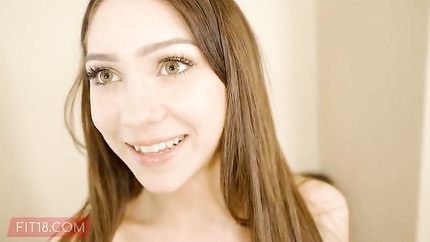 Fit18 - Mia River - 46kg - Casting Cute Flat Chested Teen In Bodysuit - 60FPS (2025 | SD)