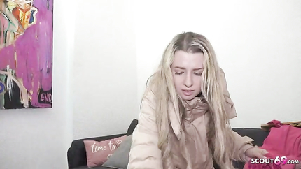 GERMAN SCOUT - Slim Office Girl Adriana Sweetblonde Pick Up for Casting Fuck in Berlin (2025 | SD)