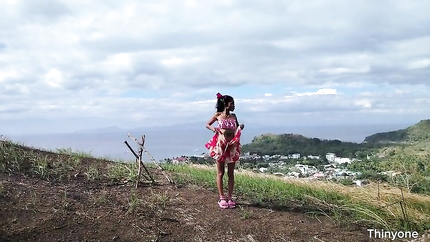 Giant Cock Freak Enjoying Petite Beauty on the Beach and Mountain (2025 | SD)