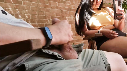 I pull out my dick while she snapchats. She couldn't resist the temptation... (2025 | SD)