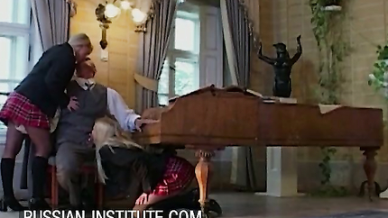 Julie Silver, Ellen Saint - Music lesson ends up in a threesome with two hot blondes (2025 | SD)