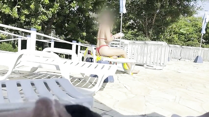 She noticed that I was jerking off and helped me cum right next to the public pool (2025 | SD)