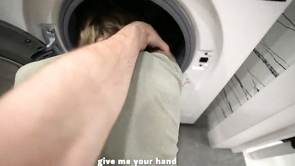 steo bro fucked step sister while she is inside of washing machine - creampie (2025 | SD)