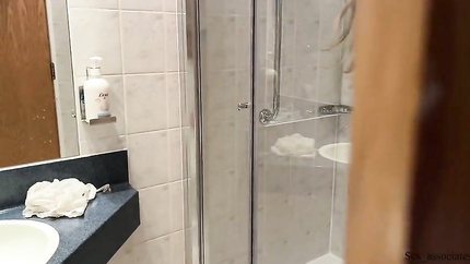 Step mom caught me jerking off over her panties in a shared hotel room. (2025 | SD)