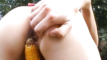 Stunning German lady stuffing a corn in her moist holes (2025 | SD)