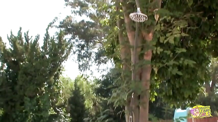 Marlie Moore, Angelica Saint - Two Divine Blondes Outdoors in the Yard Kissing While Fingering Each Other in Their Cunt (2025 | SD)