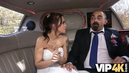 Jennifer Mendez - VIP4K. Bride permits husband to watch her having ass scored in limo (2025 | SD)