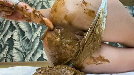 p00girl - A huge pile of shit in panties, play with toys and put my panties in my pussy (2023 | FullHD)
