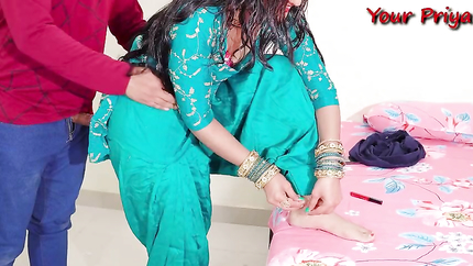 18 year cute Priya clothes changing goes wrong when jija ji came from behind and hard rough fuck from behind in Hindi audio (2025 | SD)