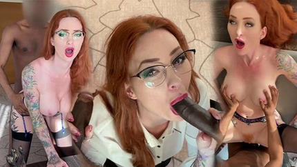 Zara DuRose - A Trapped Redhead Boss Gets Her Ass Fucked In The Office By Two French Black Guys!!! (2024 | HD)