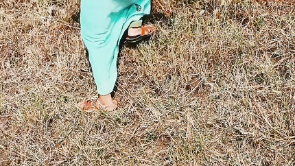 Desi sister-in-law is going to the forest to cut fodder, I follow her, sister-in-law took off all her clothes and started pressing her big boobs, said hit my fat ass. (2026 | SD)