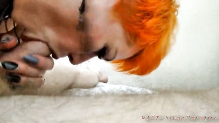 Fantastic blowjobs of a mature redhead bitch only in close-up! (2026 | SD)