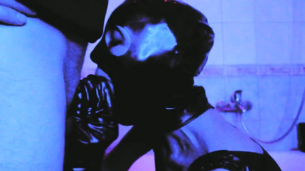 Fetish Latex Milf Goddess Eva suck Big Dick Blowjob Mask BDSM High Heels Leather deepthroat (2026 | SD)