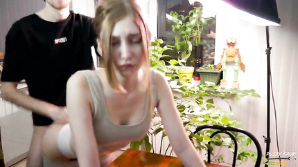 Hard Fucked a Beauty in Leggings on the Table and Cum on Her Face (2026 | SD)