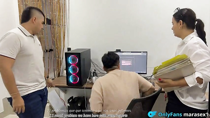 LATINA BIG ASS BOSS RAISES HER EMPLOYEE'S SALARY BY EATING HIS COCK (2026 | SD)