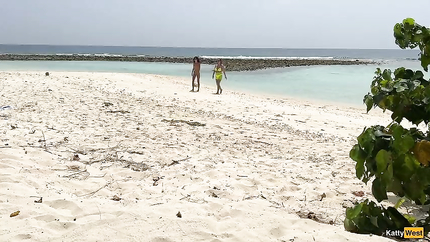 Katty West - Pervert cummed on girls while they were sunbathing on a public beach (2026 | SD)