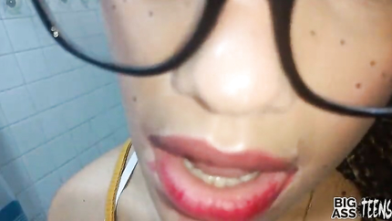 Sexy Abella catches stepbrother in the bathroom and has sex before her cuckold husband finds out (2026 | SD)