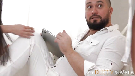 Mary Frost, Viola Weber, Nelya Jorden, Sam Frost - Sofa Weber in a FFM 3some with double penetration (2026 | SD)