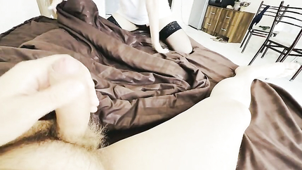 The milf in stockings gave me a blowjob and I inserted her cock right into her hairy pussy! (2026 | SD)