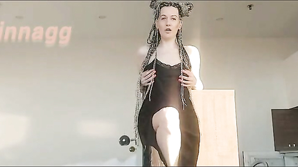 very hairy MILF GinnaGg erotically showcases hairy armpits and hairy pussy (2026 | SD)