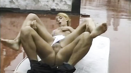 Jasmine Rouge - Young blonde teen fucked on the rain by a cock cumming in her mouth (2026 | SD)