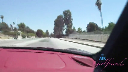 Amateur Aubry Babcock goes on a ride in the Turbo S and gets that pretty pink pussy fingered (2026 | SD)