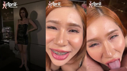 Teen slut April-Maxima gives a Japanese POV blowjob with her big tits out and received a huge facial! (2026 | SD)