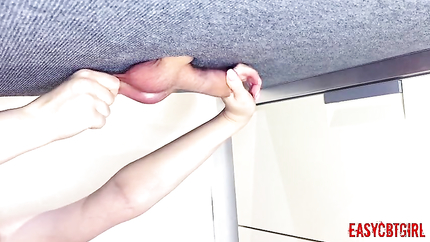 Mistress shaves slave’s balls on milking board (2026 | SD)