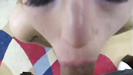 Slut takes dick in her mouth before getting ass splattered with cum (2026 | SD)