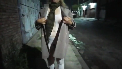 sex in public on the street showing off woman in the city with transparent lingerie voyeurs watching fucking (2026 | SD)