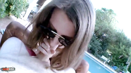 Pauline Cooper - Parade of camel toe in leggings and fuck at the pool (2026 | SD)