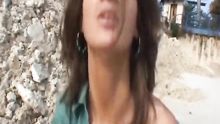 Charlotta Phillip - Good looking German brunette pleasing two loaded cocks outdoors (2026 | SD)