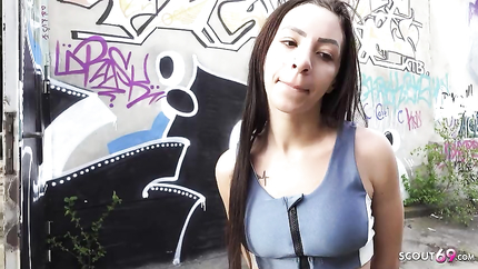 GERMAN SCOUT - Fat Cock Anal Sex at Pick Up Casting for Skinny Latina Giih Spanic (2026 | SD)