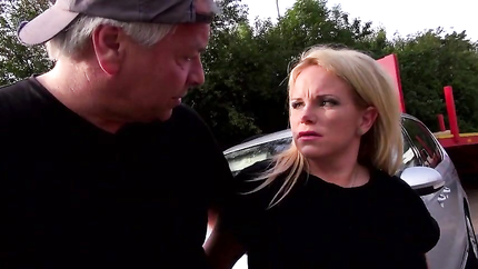 Sexy blonde with tattoos gets fucked in car and outdoor (2026 | SD)