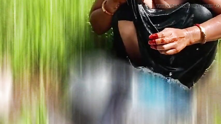The desi stepsister of the village is bathing openly in the open field, bathing naked in the forest, brother-in-law is secretly watching the beautiful Bhabh. (2026 | SD)