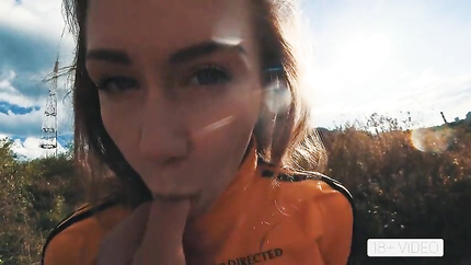 PUBLIC BLOWJOB AND CUMSHOT IN THE MOUTH SLUSTY FITNESS MODEL (2026 | SD)