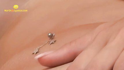Hot blonde plays with herself dildo huge tits (2026 | SD)