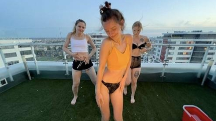 Lea, Melonie, Rebeka Ruby - Rooftop Fire Dancing Extra Hot Girls Lea Melonie And Rebeka Ruby At Sunset (2025 | FullHD)