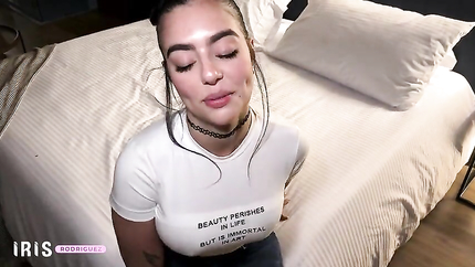 Iriannis Rodriguez - My stepbrother rips my jeans to have sex with me without a condom in front of his girlfriend - Iris Rodriguez & Danner Mendez (2026 | SD)
