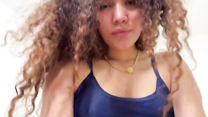 My beautiful curly-haired stepsister insists on sucking my cock and then she fucks me desperately (2026 | SD)