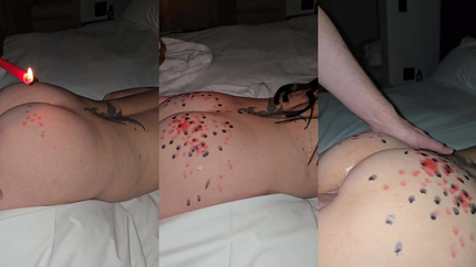 He drips wax on my ass and then cums on my pussy to cool me off! (2026 | SD)