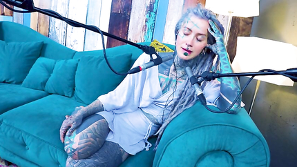 I talk about S - Shame - ASMR podcast SFW talking goth skinny girl dreadlocks tattoo model inked girl (2026 | SD)
