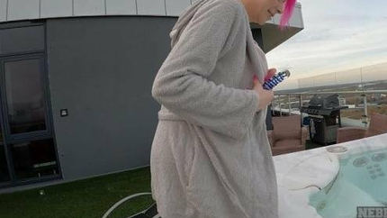 Lily Angelic - Lily Angelic Rooftop Jacuzzi Underwater Dildo Masturbation Showering Off (2024 | FullHD)